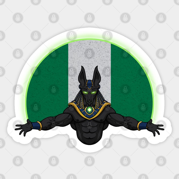 Anubis Nigeria Sticker by RampArt